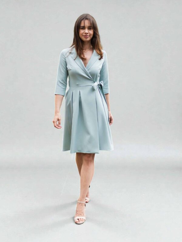 sukienka wrap midi z bawełny organicznej