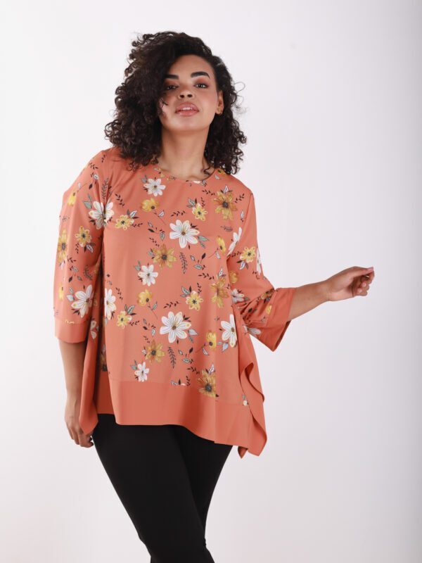 Bluzka Edith Plus Size Pomarańczowa