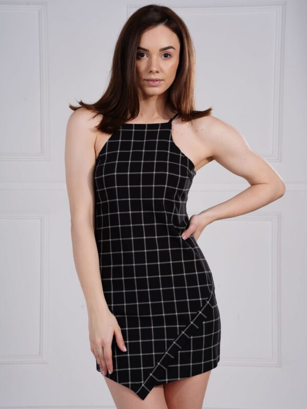 Sukienka w kratę, czarna- Molly