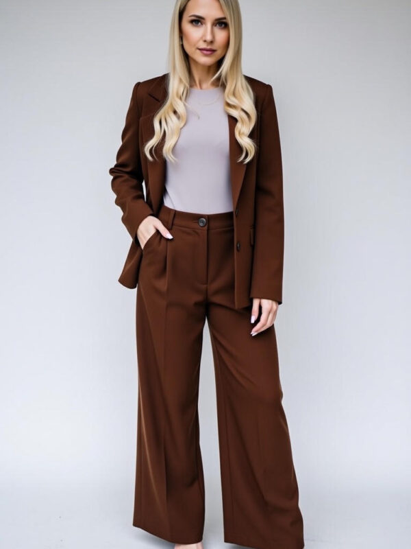 Garnitur damski, karmelowy brąz - Sapphire